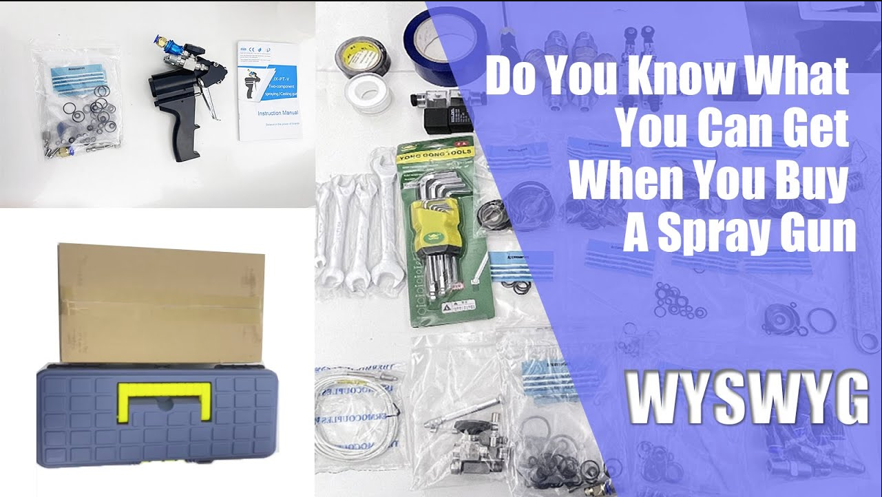 PU Spray Gun Out Of The Box | WYSWYG Do You Know What You Can Get When You Buy A Spray Gun