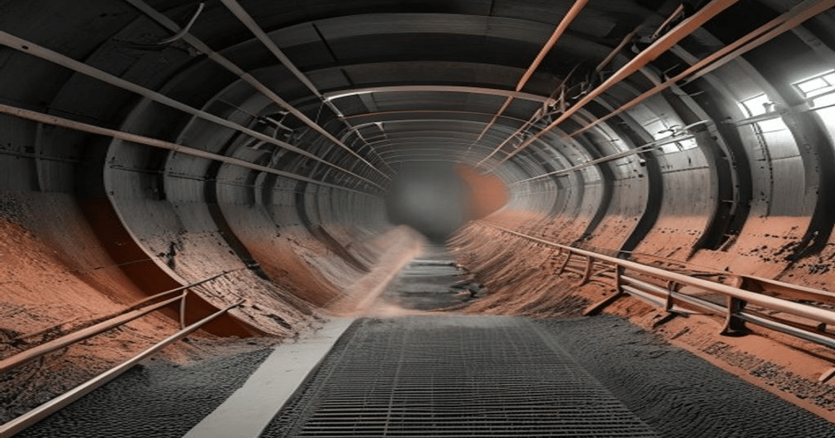 Copper Mine Transfer Chute Polyurea Wear Lining · Antofagasta — on-site view 2