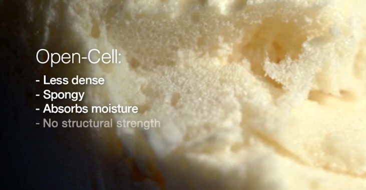 Open-cell spray foam insulation